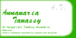 annamaria tamassy business card